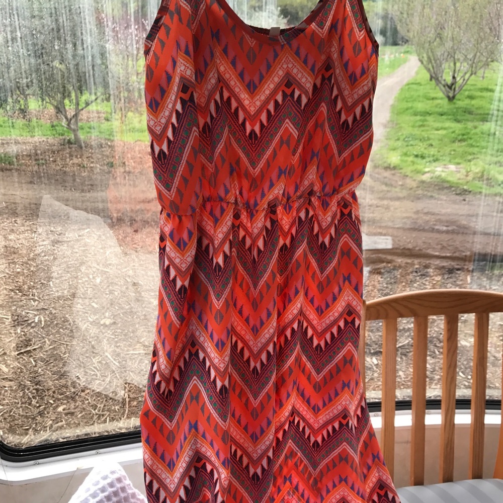 Chevron Pattern Maxi Dress - Picture 4 of 4